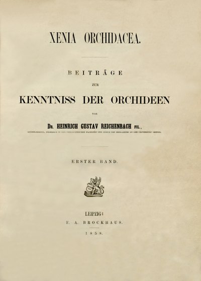 Strona tytułowa autorstwa Heinrich Gustav Reichenbach