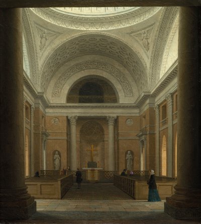 Slotskirken z Christiansborg, Kopenhaga, ok. 1850. autorstwa Heinrich Hansen