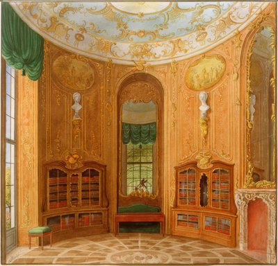 Biblioteka Pałacu Sanssouci autorstwa Heinrich Hintze
