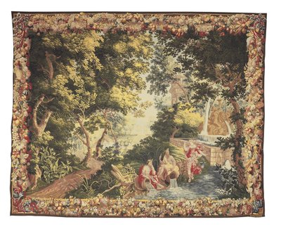 Brukselski gobelin mitologiczny z serii Diana i Kallisto, ok. 1680-1710 autorstwa Heinrich II Reydams