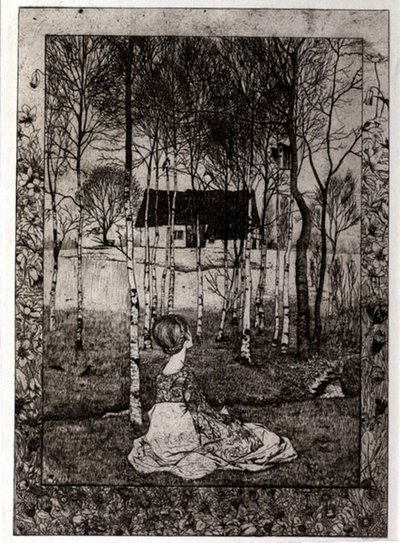 Wiosna (akwaforta) autorstwa Heinrich Vogeler