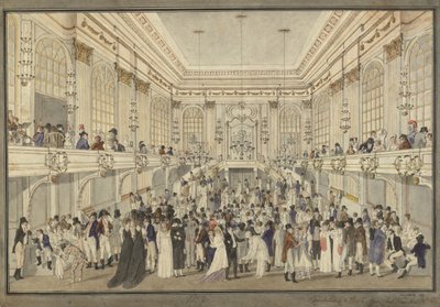 Bal maskowy w Redoutensaal wiedeńskiego Hofburga, ok. 1930 r. 1815. autorstwa Heinrich Joseph Schütz