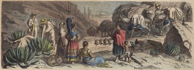 Górska droga w Meksyku (kolorowy grawerunek) autorstwa Heinrich Leutemann