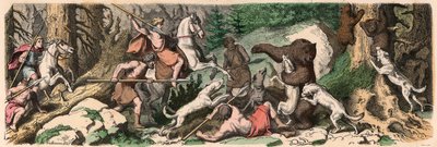 Starożytna Grecja: Polowanie na niedźwiedzie autorstwa Heinrich Leutemann