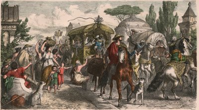Starożytny Rzym: Via Appia (Droga Appijska) w epoce cesarskiej autorstwa Heinrich Leutemann