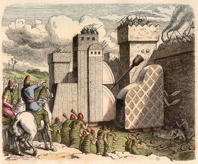 Mezopotamia, Asyria: szturm na fortecę autorstwa Heinrich Leutemann