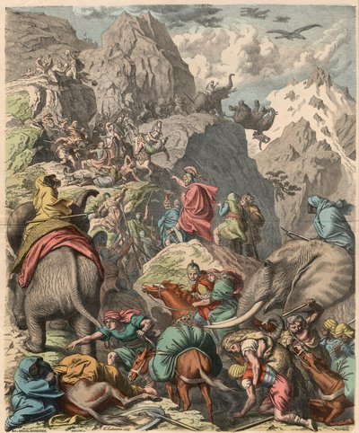 Druga wojna punicka: Hannibal przekracza Alpy, 1866 autorstwa Heinrich Leutemann