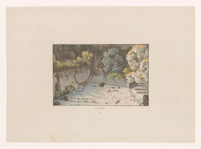 Widok na wodospad w Orbe à Orbe (tytuł na obiekcie) Widoki Szwajcarii (tytuł serii) Collection de quelques vues dessinées en Suisse d