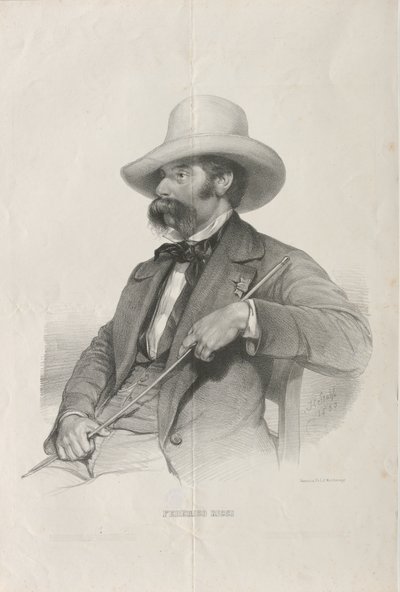 Portret kompozytora Federico Ricciego 1809-1877 , 1853. autorstwa Heinrich Stohl
