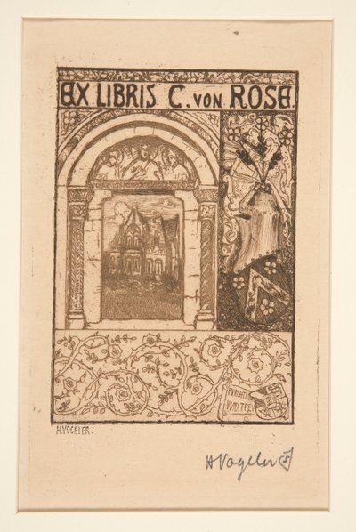 Ekslibrisy autorstwa Heinrich Vogeler