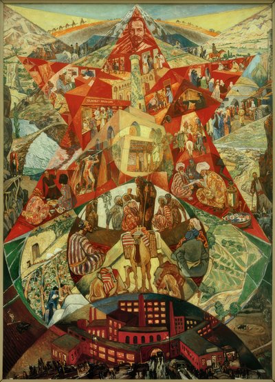 Budowanie środkowoazjatyckich republik radzieckich autorstwa Heinrich Vogeler