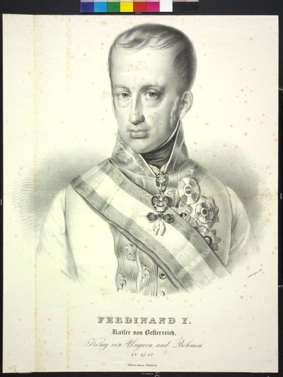 Ferdynand I cesarz Austrii autorstwa Heinrich Wilhelm Schlesinger