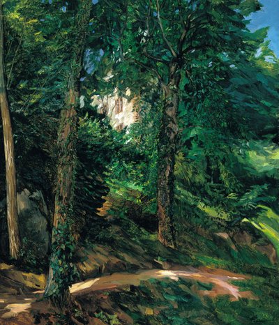 Tereny zamkowe w Lichtenbergu w Odenwald autorstwa Heinrich Wilhelm Trübner