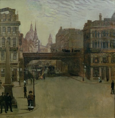 Wzgórze Ludgate, 1884 autorstwa Heinrich Wilhelm Truebner