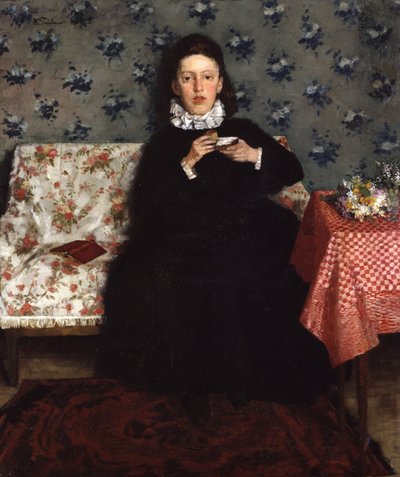 Na kanapie, 1872 autorstwa Heinrich Wilhelm Trübner
