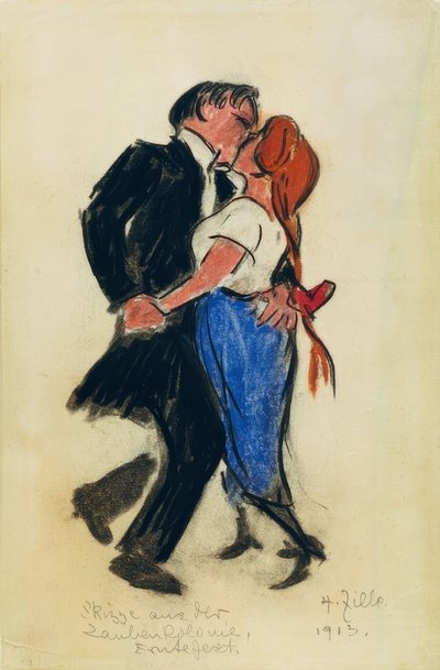 Tańcząca para autorstwa Heinrich Zille