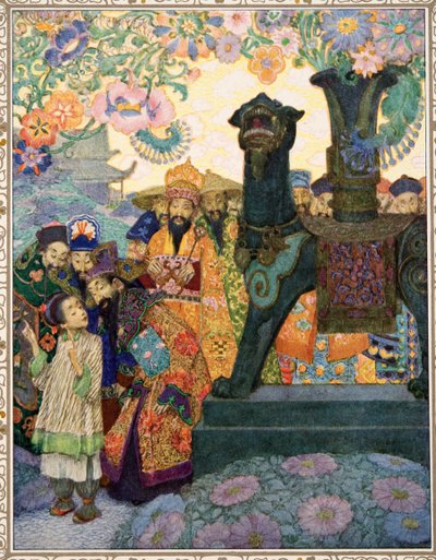 Słowik z Opowieści Hansa Christiana Andersena, wyd. 1911 autorstwa Heinrich and Urban Lefler