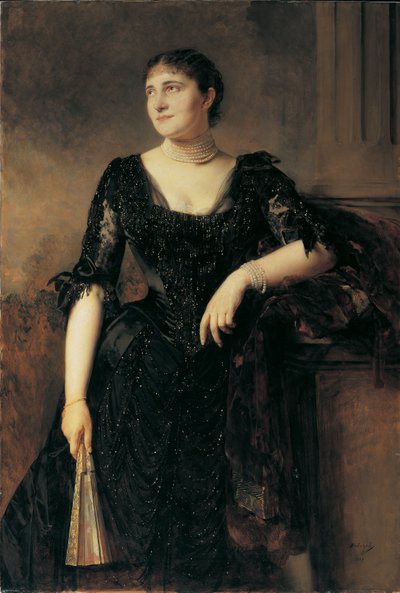 portret damy autorstwa Heinrich von Angeli