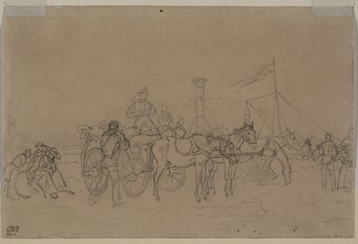 Pasażerowie na parowiec Ren (verso) autorstwa Heinrich von Mayr