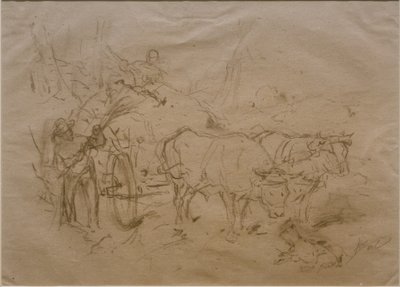 Wóz wołowy autorstwa Heinrich von Zügel
