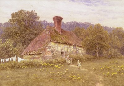 Domek w pobliżu Blackdown, Sussex (akwarela) autorstwa Helen Allingham