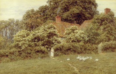 Domek w Farringford na wyspie Wight autorstwa Helen Allingham