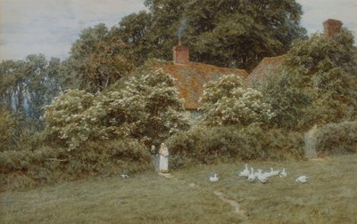 Domek w Farringford na wyspie Wight autorstwa Helen Allingham