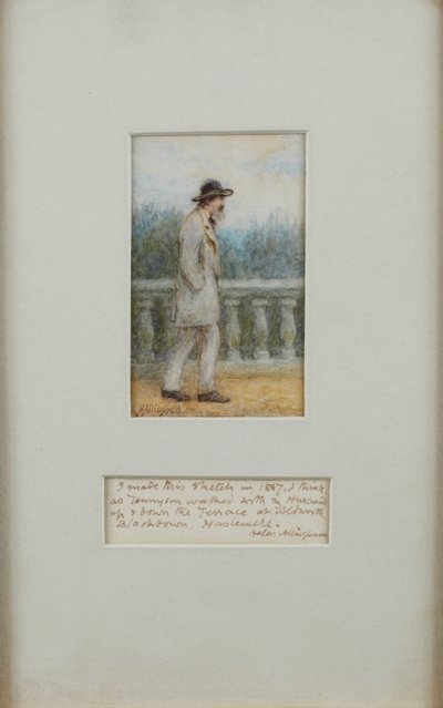 Alfred, Lord Tennyson w swoim ogrodzie autorstwa Helen Allingham