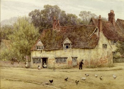 Pod Starą Chatą (akwarela na papierze) autorstwa Helen Allingham