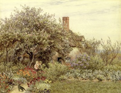 W pobliżu Hambledon (akwarela na papierze) autorstwa Helen Allingham