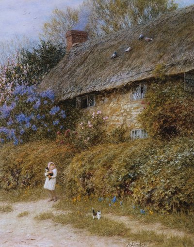 Stary domek w Freshwater, Isle of Wight autorstwa Helen Allingham