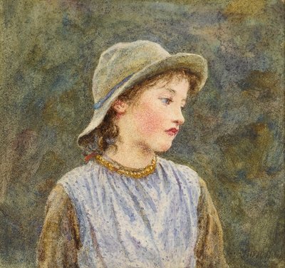 Studium portretowe Hetty (wc na papierze) autorstwa Helen Allingham