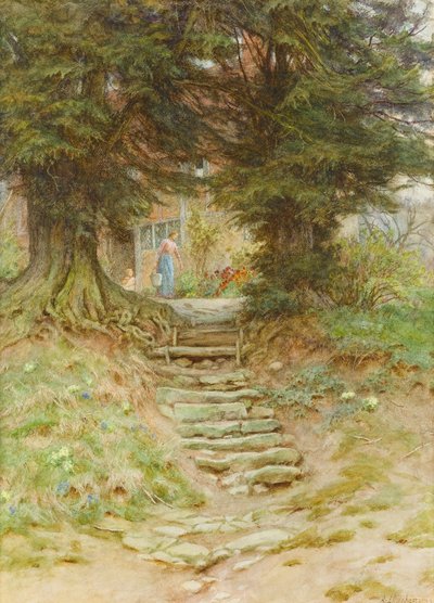 Wiosna w Crocken Hill, Kent (toaleta na papierze) autorstwa Helen Allingham