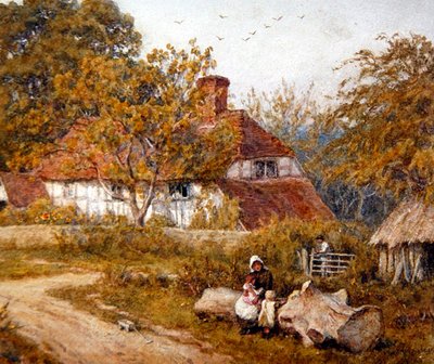 Domek Rodzinny (akwarela na papierze) autorstwa Helen Allingham