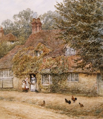 Stary Sklep Rybny, Haslemere (akwarela na papierze) autorstwa Helen Allingham