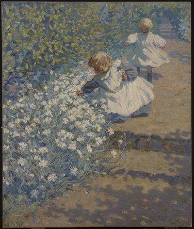 Zbieranie kwiatów, ok. 1912 autorstwa Helen Galloway McNicholl