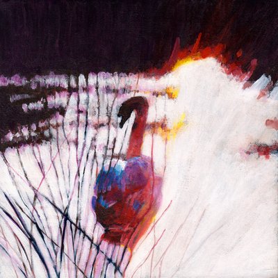 Golden Serenity, 2015 (akryl na płótnie) autorstwa Helen White