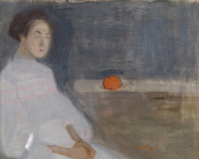 Obraz kostiumowy I (Dziewczyna z pomarańczą, córka piekarza) autorstwa Helene Schjerfbeck