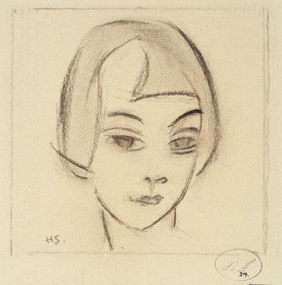 Głowa dziewczyny (Vignette, Karin) autorstwa Helene Schjerfbeck
