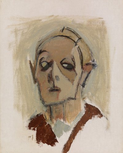 Autoportret, en face I autorstwa Helene Schjerfbeck