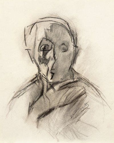 Autoportret artysty z zamkniętymi oczami autorstwa Helene Schjerfbeck