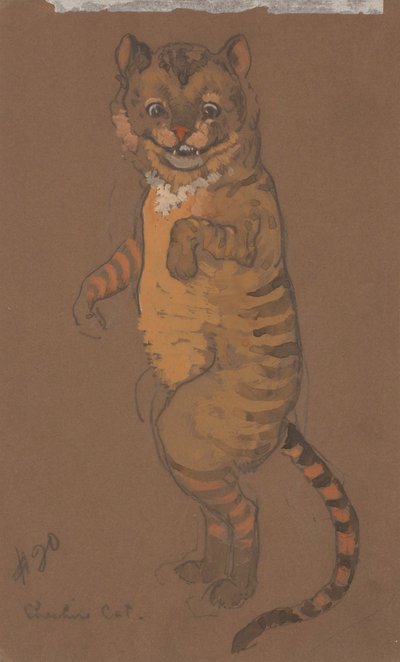 Kot z Cheshire (projekt kostiumu do filmu Alicja w Krainie Czarów, 1915) autorstwa Henderson, William Penhallow