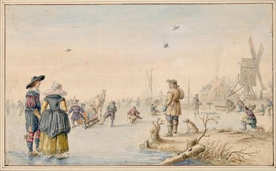 Hendrick Avercamp - Zimowy krajobraz z łyżwiarzami, Albertina autorstwa Hendrick Avercamp