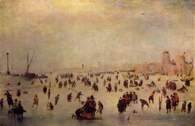 Scena łyżwiarska autorstwa Hendrick Avercamp