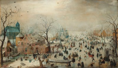 Zimowy krajobraz z łyżwiarzami Zimowy krajobraz z łyżwiarzami autorstwa Hendrick Avercamp