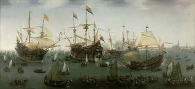 Powrót do Amsterdamu drugiej wyprawy do Indii Wschodnich, 19 lipca 1599 autorstwa Hendrick Cornelisz. Vroom