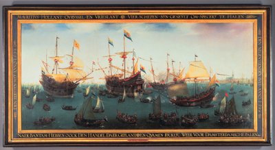 Powrót do Amsterdamu drugiej wyprawy do Indii Wschodnich, 19 lipca 1599, 1599 autorstwa Hendrick Cornelisz. Vroom