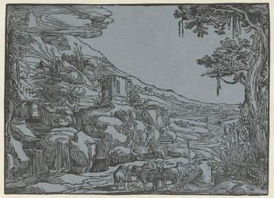 Arkadyjski krajobraz autorstwa Hendrick Goltzius (rejected attribution)