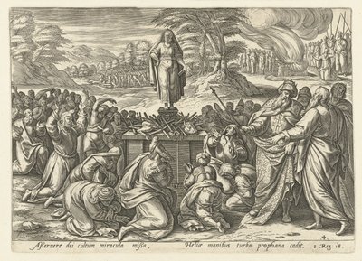 Eliasz konkuruje z prorokami Baala Historia Eliasza (tytuł serii) autorstwa Hendrick Goltzius (rejected attribution)
