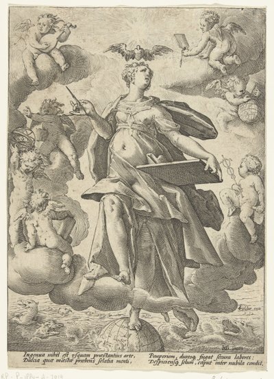 Alegoria sztuki autorstwa Hendrick Goltzius (workshop of)